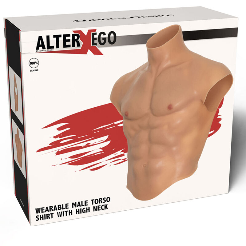 HIDDEN DESIRE - ALTER EGO SILICONE MALE TORSO SHIRT WITH ABS FLESH - Image 6