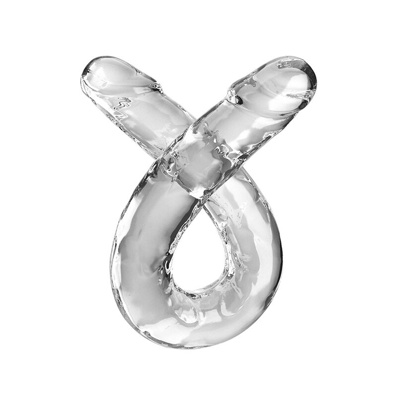 KING COCK - DOUBLE TROUBLE DOUBLE GODE 46 CM TRANSPARENT – Image 2