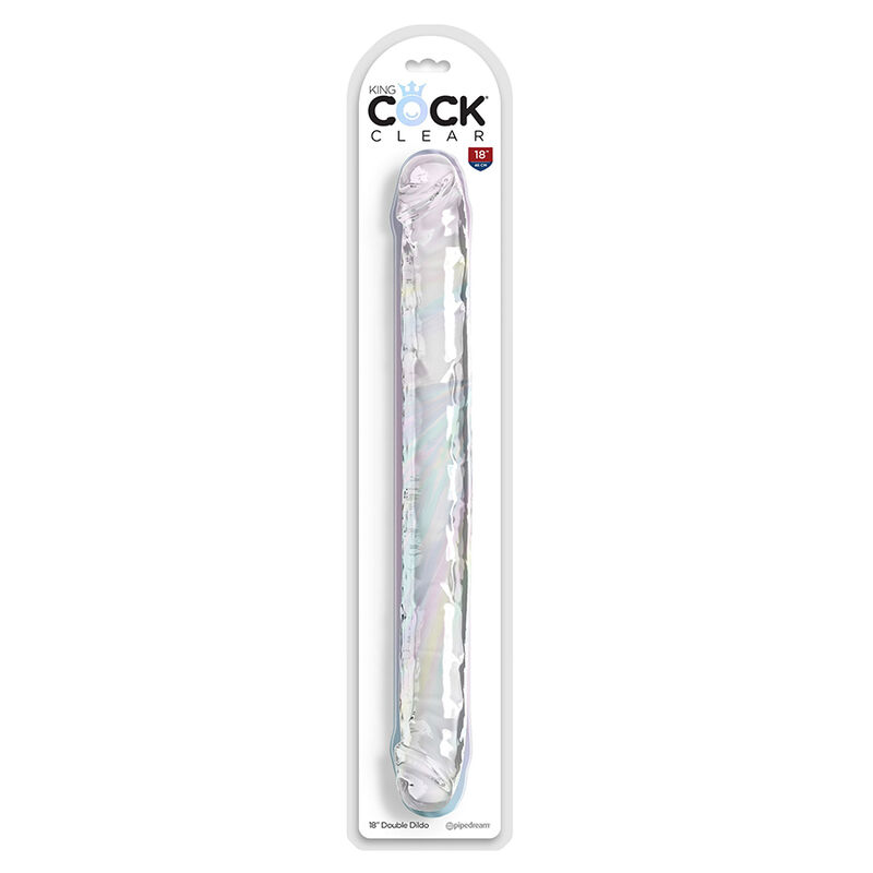 KING COCK - DOUBLE TROUBLE DOUBLE GODE 46 CM TRANSPARENT – Image 5