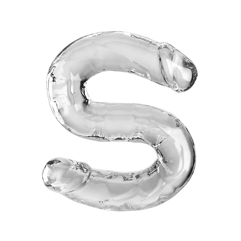 KING COCK - DOUBLE TROUBLE DOUBLE GODE 46 CM TRANSPARENT – Image 3
