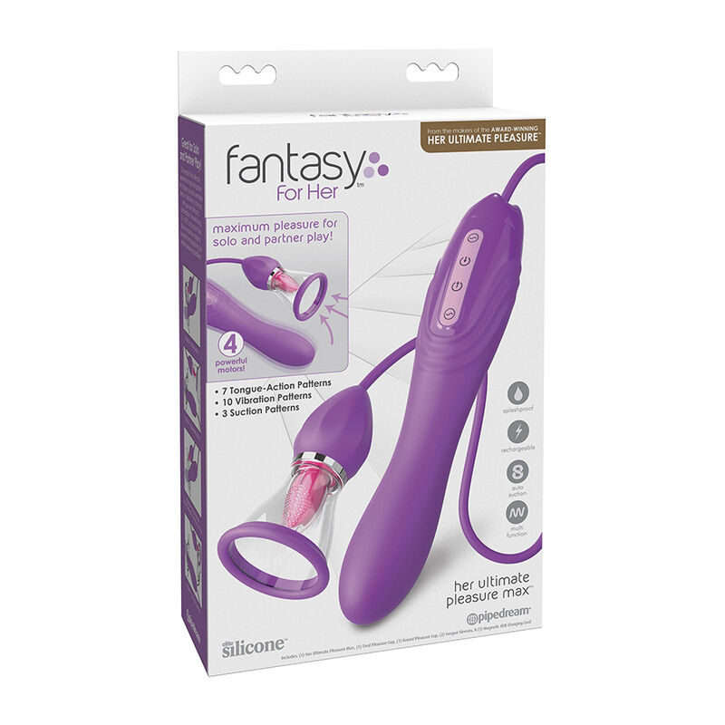 FANTASY FOR HER - TUYAU D'ASPIRATION MAXIMUM ULTIME PLAISIR AVEC LANGUE STIMULANTE VIOLET – Image 4