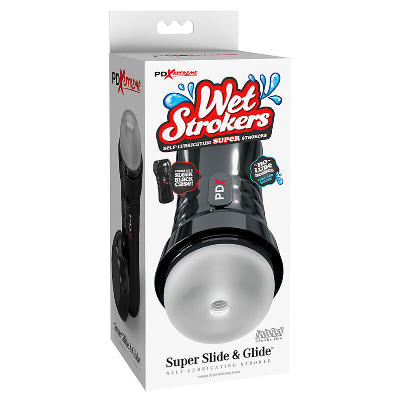 PDX EXTREME - SLIDE & GLIDE MASTURBATEUR AUTOLUBRIFIANT TRANSPARENT – Image 3