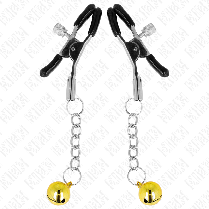 KINK - GOLDENE JINGLE BELL ANHÄNGER-NIPPELKLAMMERN 6 CM – Bild 2