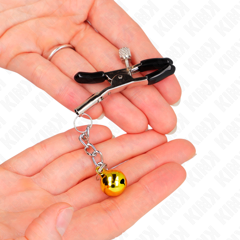 KINK - GOLDENE JINGLE BELL ANHÄNGER-NIPPELKLAMMERN 6 CM – Bild 3