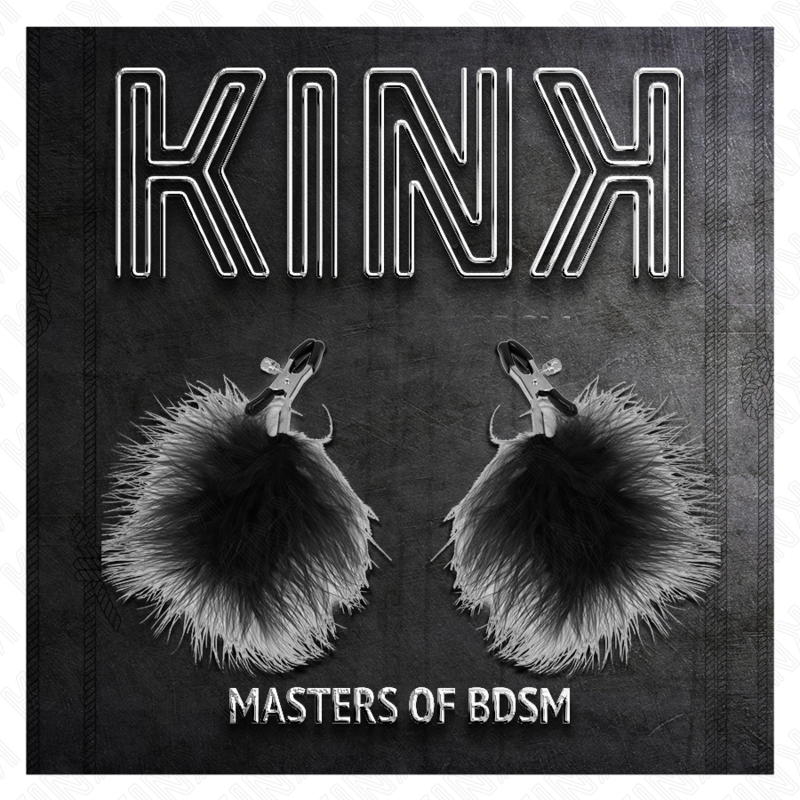 KINK - PINZAS PARA PEZONES CON PLUMA NEGRO 7 CM - Imagen 2