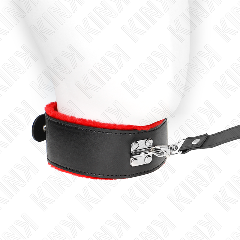 KINK - COLAR COM CINTO 116 CM COM ALÇA DE COURO VERMELHA AJUSTÁVEL 40-48 CM X 6 CM - Image 2