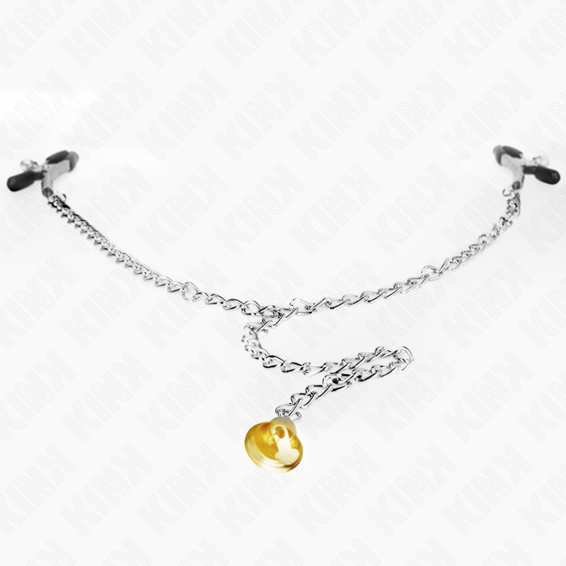 KINK - KETTE NIPPELKLEMMEN MIT HORNANHÄNGER 30 CM – Bild 2