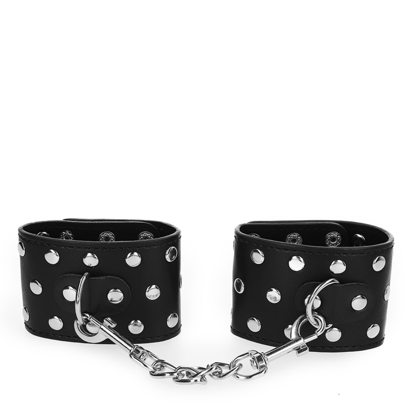 KINK - RESISTENZA DA POLSO CON CHIUSURA A SCATTO COMPLETA DI RIVETTI NERA REGOLABILE 19-24 CM X 5,5 CM - immagine 2
