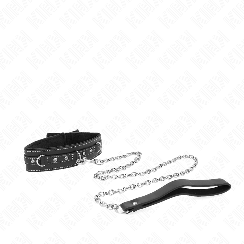 KINK - COLAR DE COURO PVC COM CINTO 105 CM REBITE DE strass 41,5 X 4 CM - Image 2