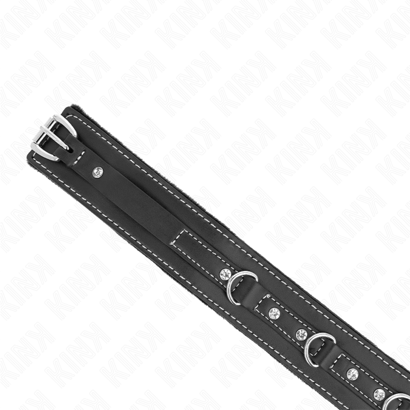 KINK - COLAR DE COURO PVC COM CINTO 105 CM REBITE DE strass 41,5 X 4 CM - Image 4