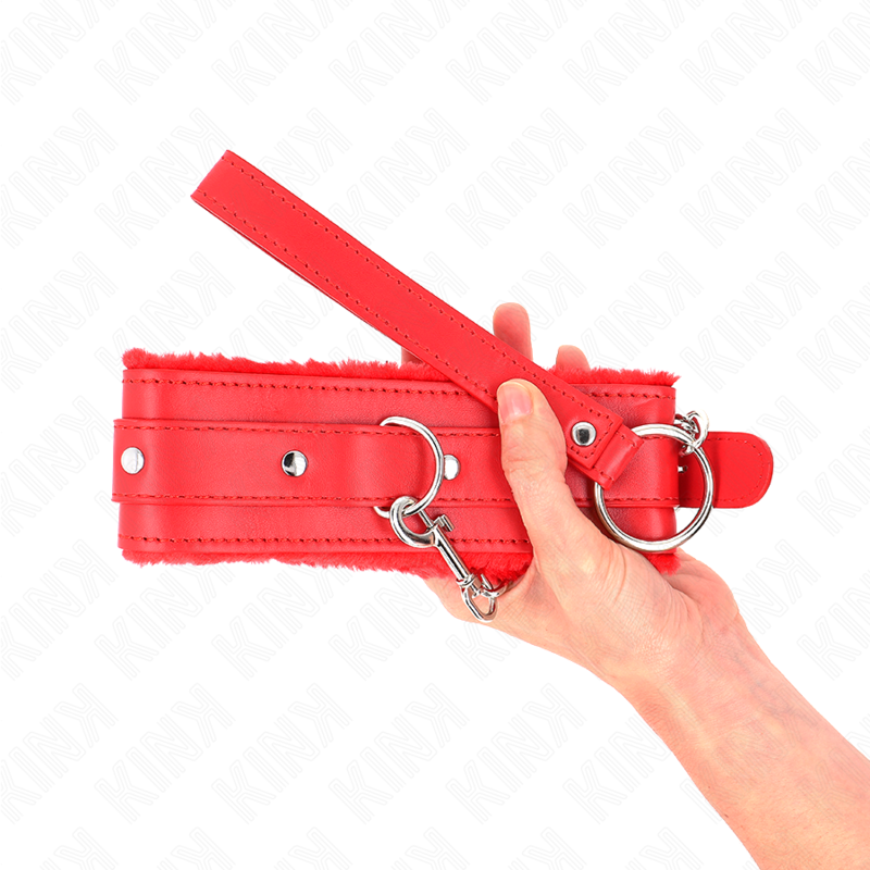 KINK - COLLAR CON CORREA 65 CM CON RESTRICCIONES ROJO AJUSTABLE 36-42 CM X 5.5 CM - Imagen 5