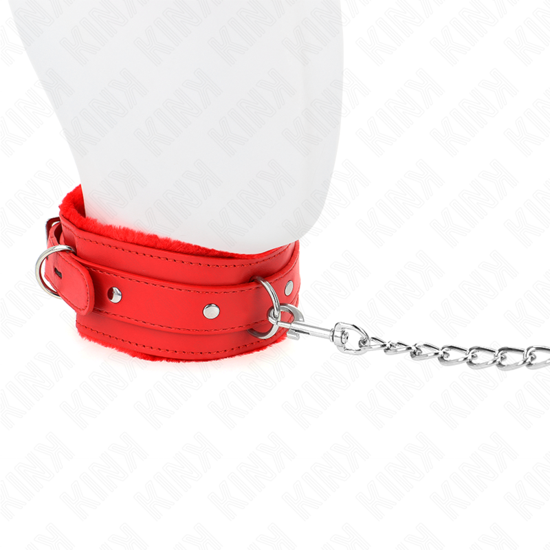 KINK - COLLAR CON CORREA 65 CM CON RESTRICCIONES ROJO AJUSTABLE 36-42 CM X 5.5 CM - Imagen 3