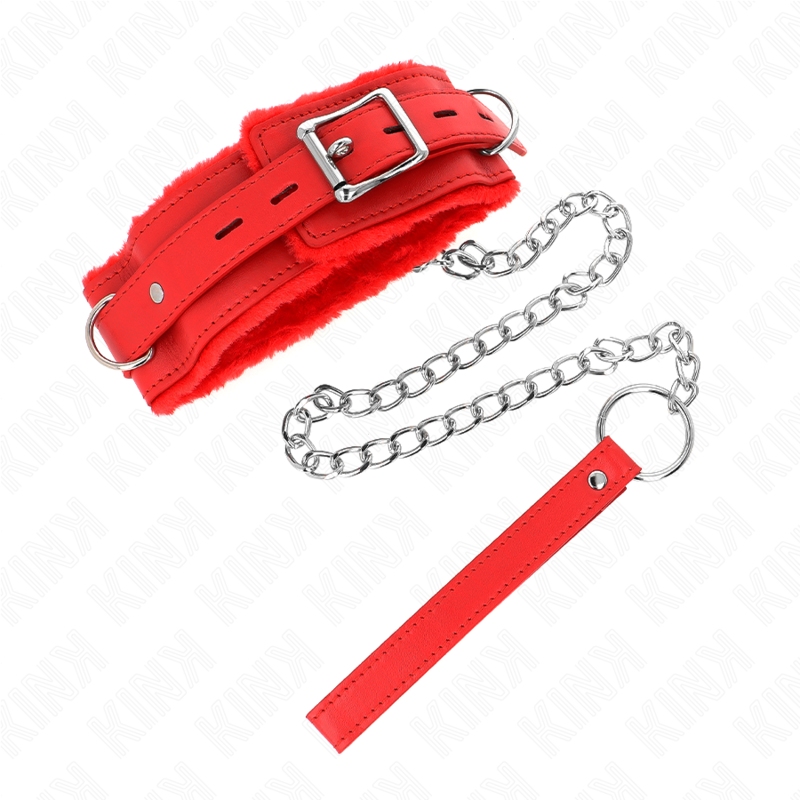 KINK - COLLAR CON CORREA 65 CM CON RESTRICCIONES ROJO AJUSTABLE 36-42 CM X 5.5 CM - Imagen 2
