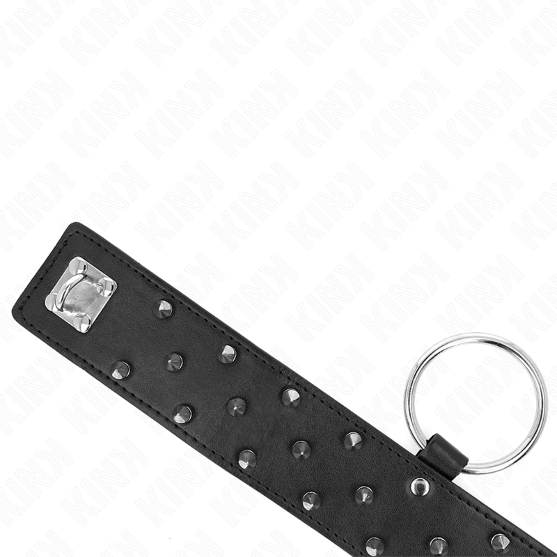 KINK - COLLANA CON GUINZAGLIO 65 CM CON BORCHIE IN ARGENTO MODELLO 5 REGOLABILE 36-43 CM X 5 CM - immagine 3