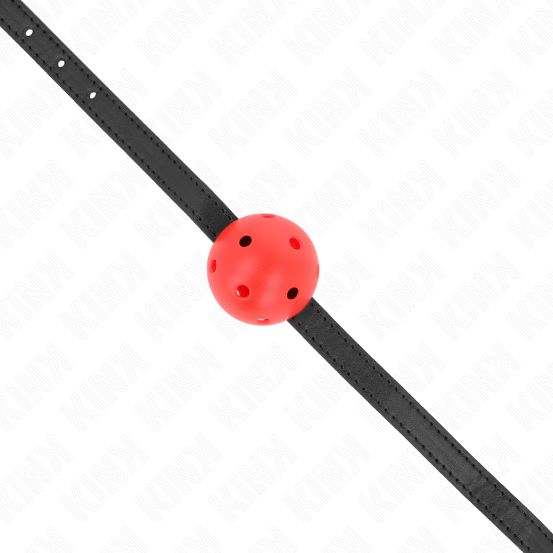 KINK - BÂILLON À BOULE SIMPLICITÉ ROUGE RESPIRANT 4,5 CM 62 x 1,5 CM – Image 3