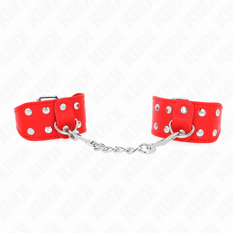 KINK - PULSEIRAS COM LINHA DUPLA DE PREGOS AJUSTÁVEIS VERMELHO - Image 2