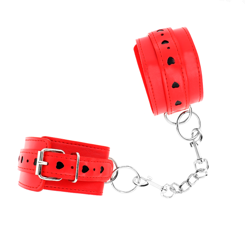 KINK - PULSO VERMELHO COM INSERÇÃO DE CORAÇÃO PRETO AJUSTÁVEL 21-28 CM X 5,5 CM - Image 3