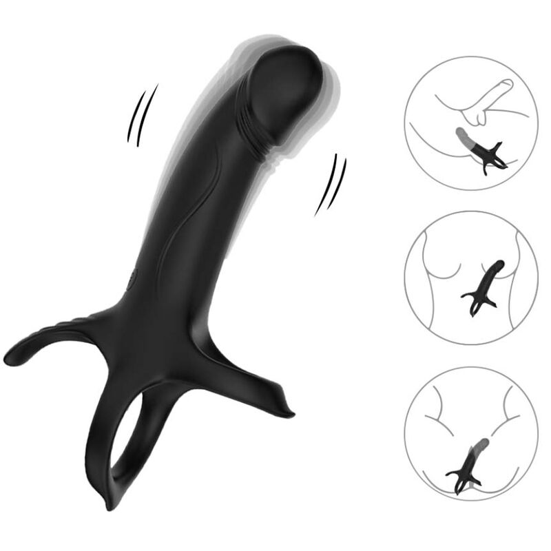 ARMONY - GODE AVEC ANNEAU ET VIBRATEUR NOIR – Image 2