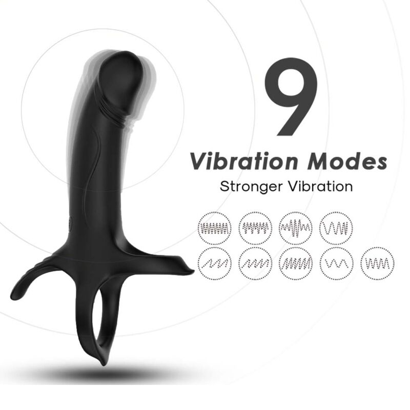 ARMONY - GODE AVEC ANNEAU ET VIBRATEUR NOIR – Image 4