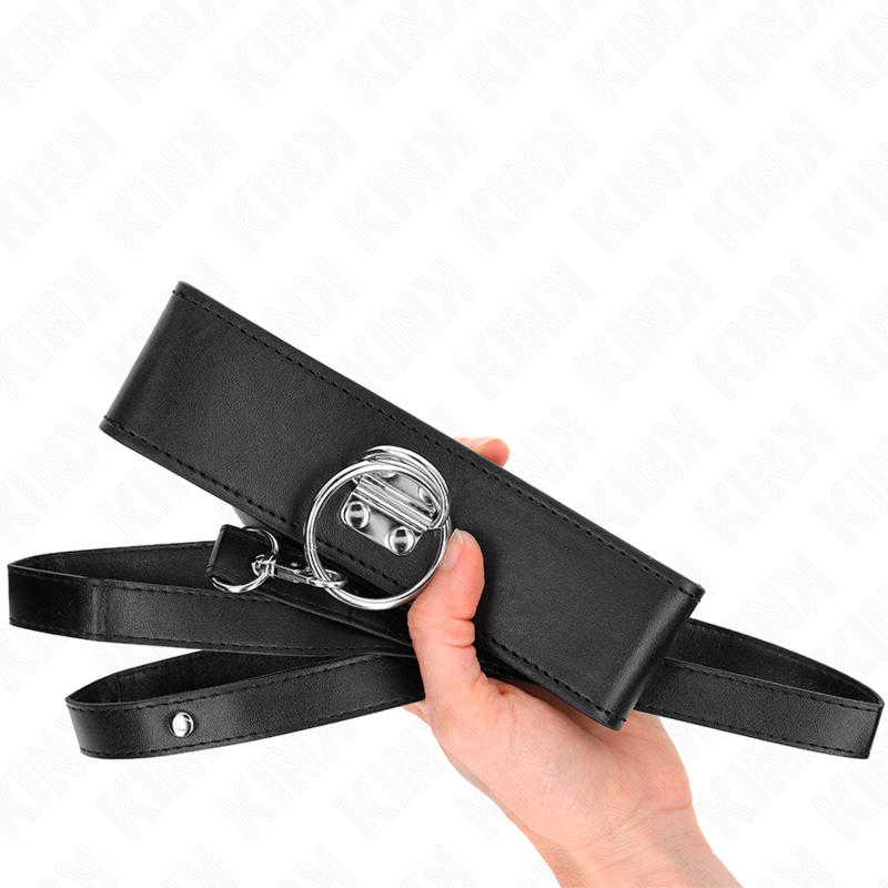 KINK - GUINZAGLIO BORCHIE 116 CM COLLARE CON CINTURINO IN SIMILPELLE 50 X 5 CM - immagine 3