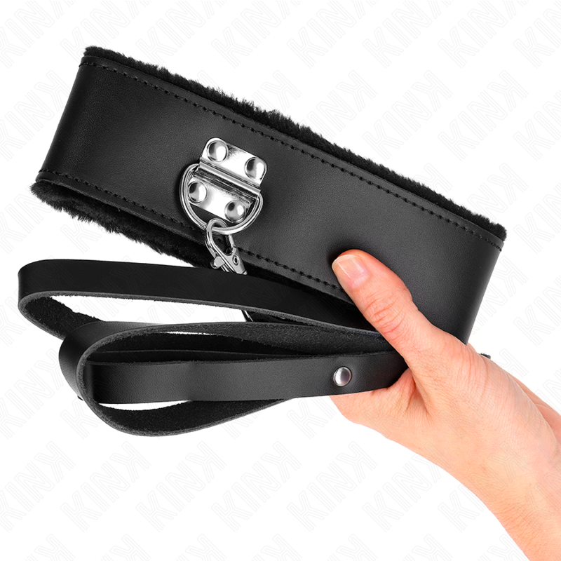 KINK - COLLANA CON CINTURA 116 CM CON CINTURINO IN PELLE NERA REGOLABILE 40-48 CM X 6 CM - immagine 5