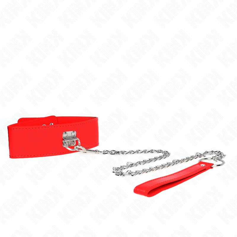 KINK - COLLAR CON CORREA 65 CM ANCHO ROJO AJUSTABLE 33.5-41 CM X 5 CM - Imagen 3