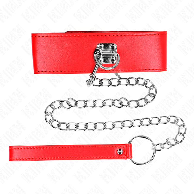 KINK - COLLAR CON CORREA 65 CM ANCHO ROJO AJUSTABLE 33.5-41 CM X 5 CM - Imagen 2