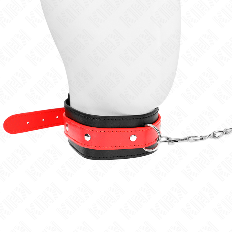 KINK - COLLIER AVEC BRACELET ROUGE 65 CM AJUSTABLE 36-43 CM X 5 CM – Image 2
