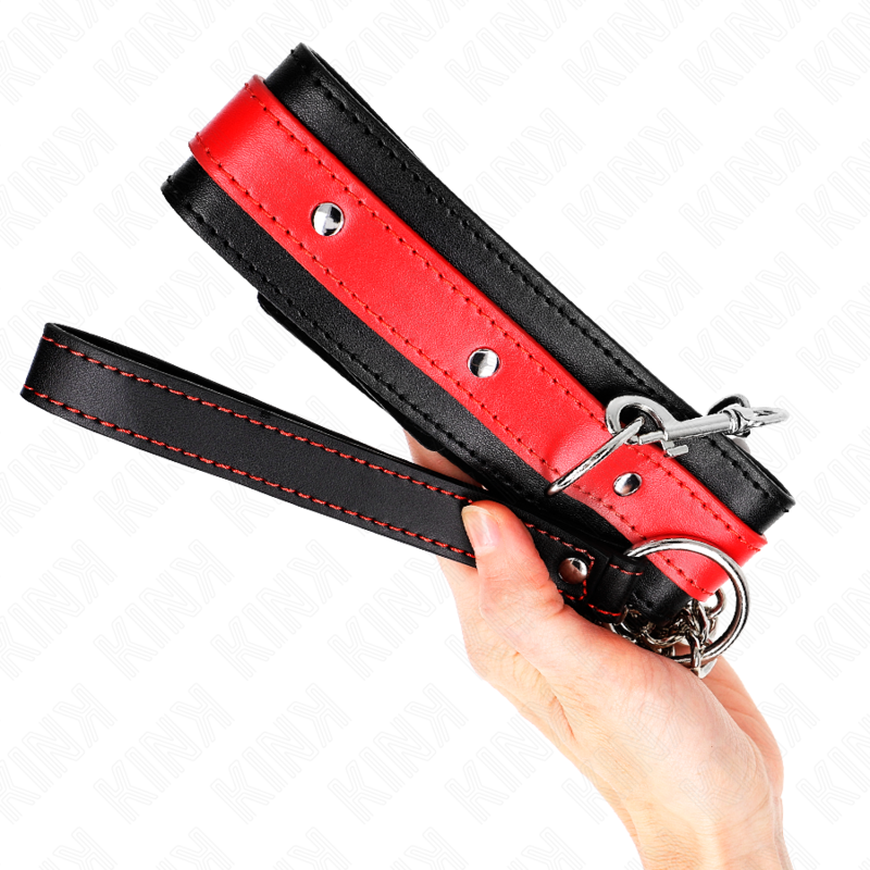 KINK - COLLIER AVEC BRACELET ROUGE 65 CM AJUSTABLE 36-43 CM X 5 CM – Image 3
