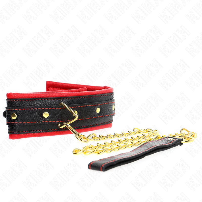 KINK - NECKLACE WITH SPONGE IMITATION LEATHER STRAP MODEL 2 ADJUSTABLE 37-54 CM X 3 CM - Image 3