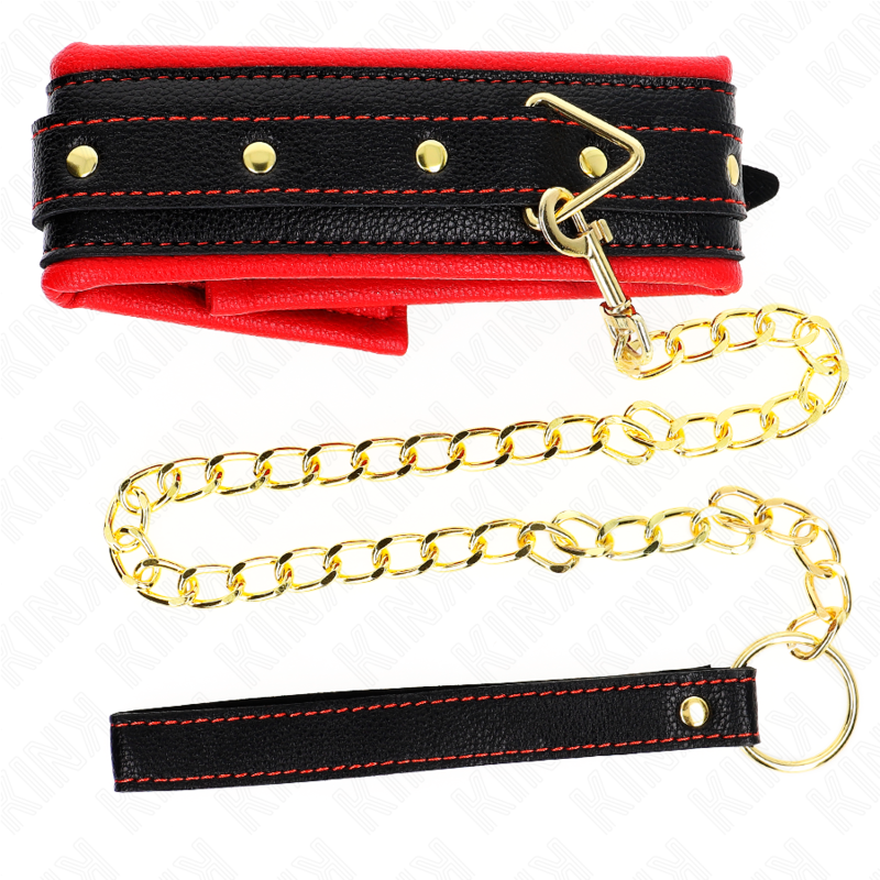KINK - NECKLACE WITH SPONGE IMITATION LEATHER STRAP MODEL 2 ADJUSTABLE 37-54 CM X 3 CM - Image 2