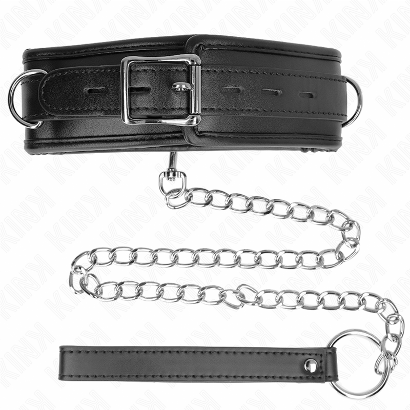KINK - NECKLACE WITH SPONGE IMITATION LEATHER STRAP MODEL 3 ADJUSTABLE 37-54 CM X 3 CM - Image 6