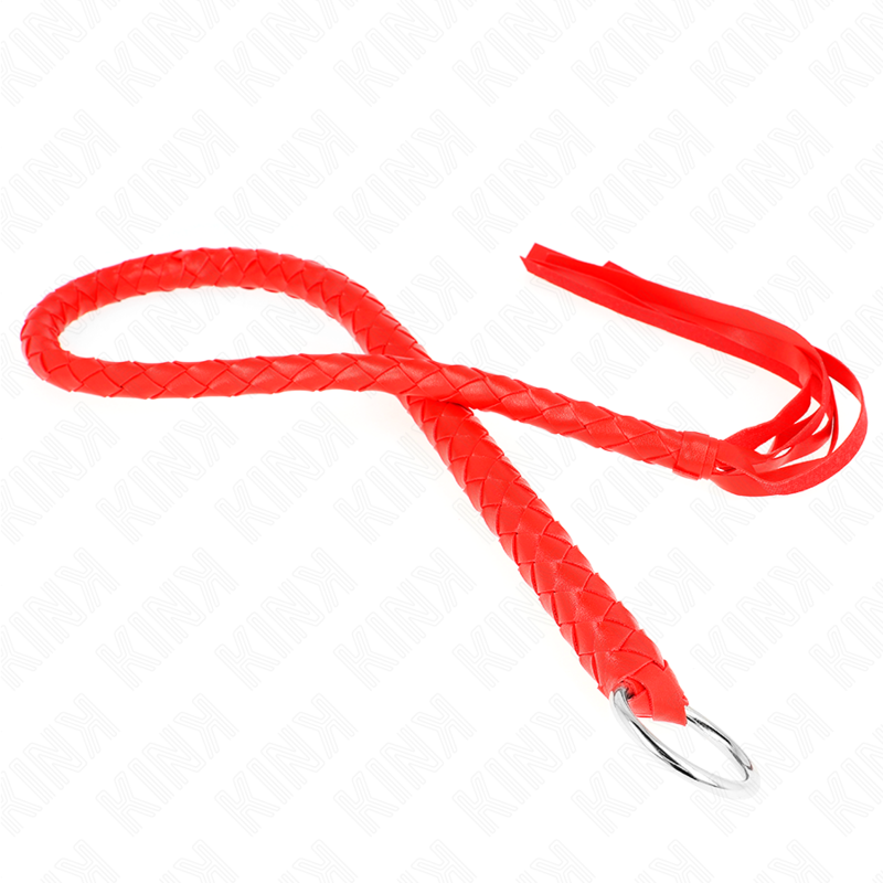 KINK - FOUET SERPENT AVEC ANNEAU ROUGE 65 CM – Image 2