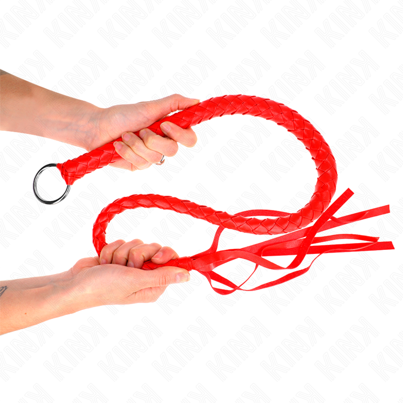 KINK - FOUET SERPENT AVEC ANNEAU ROUGE 65 CM – Image 3