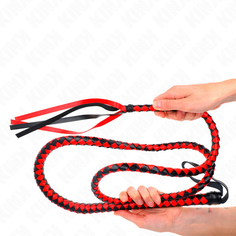 KINK - ROTE LANGE SCHLANGENPEITSCHE 210 CM – Bild 3