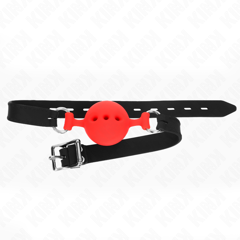KINK - VOLLSILIKON-KLAPPEN 55 x 2 CM MIT 4,5 CM KUGEL GRÖSSE M ROT VERSTELLBAR 35-51 CM – Bild 3