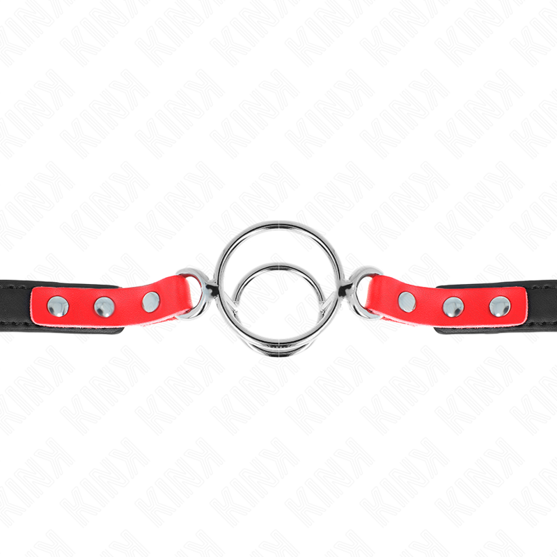 KINK - GAG AVEC PLUSIEURS O-RINGS 4 / 4,8 CM ROUGE 38 X 56 CM – Image 4