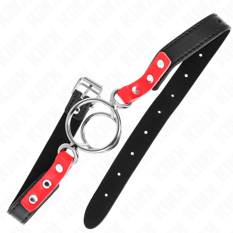 KINK - GAG AVEC PLUSIEURS O-RINGS 4 / 4,8 CM ROUGE 38 X 56 CM – Image 2