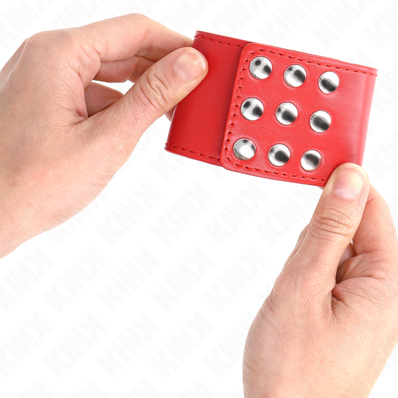 KINK - APPUI-POIGNETS AVEC BOUTON-PRESSION ROUGE RÉGLABLE 19-24 CM X 5,5 CM – Image 4