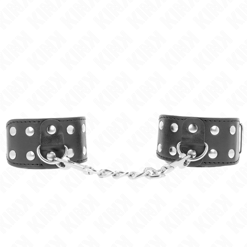 KINK - MUÑEQUERAS CON DOBLE LÍNEA DE TACHUELAS AJUSTABLE NEGRO - Imagen 2