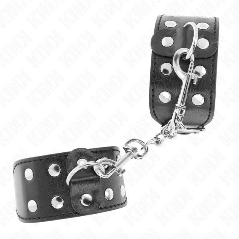 KINK - MUÑEQUERAS CON DOBLE LÍNEA DE TACHUELAS AJUSTABLE NEGRO - Imagen 3