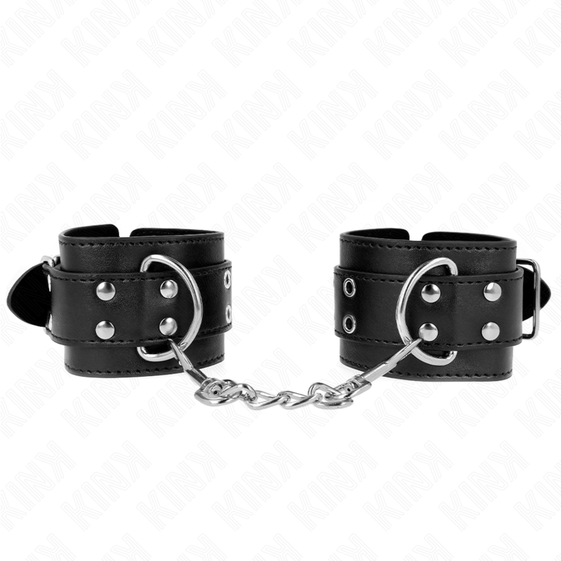 KINK - MUÑEQUERAS CON DOBLE LÍNEA DE TACHUELAS NEGRO AUSTABLE 19-26 CM - Imagen 2