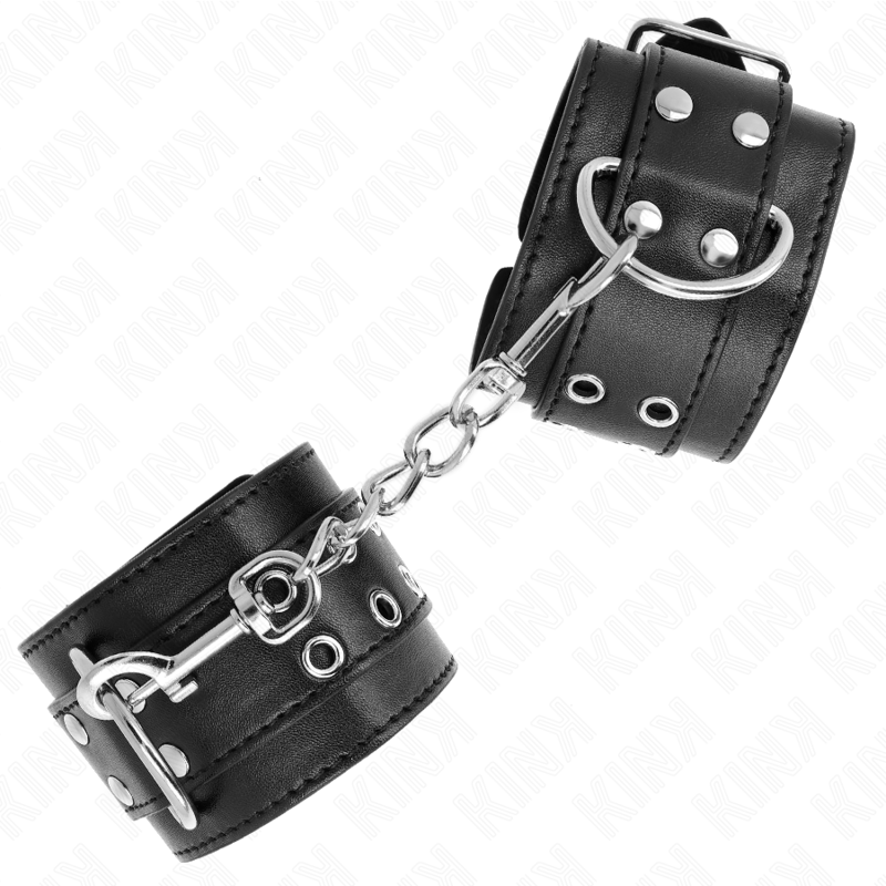 KINK - MUÑEQUERAS CON DOBLE LÍNEA DE TACHUELAS NEGRO AUSTABLE 19-26 CM - Imagen 3