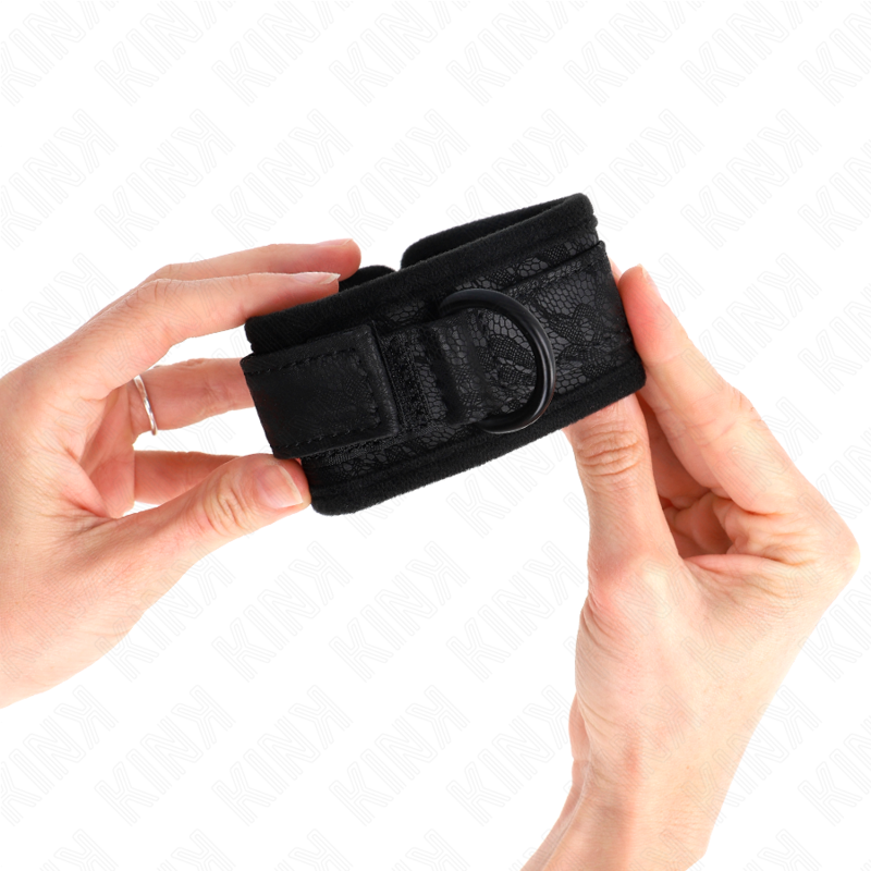 KINK - PUNHOS COBERTOS DE RENDA ESCURA NEOPRENE AJUSTÁVEL PRETO 20-29 CM X 5 CM - Image 2