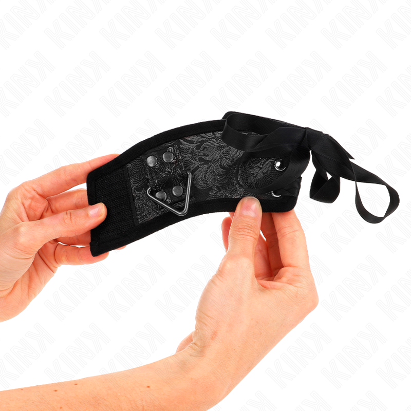 KINK - RESISTENZA DA POLSO SCANDALO DETTAGLI IN PIZZO NERO 24,5 CM X 6,5 CM - immagine 4