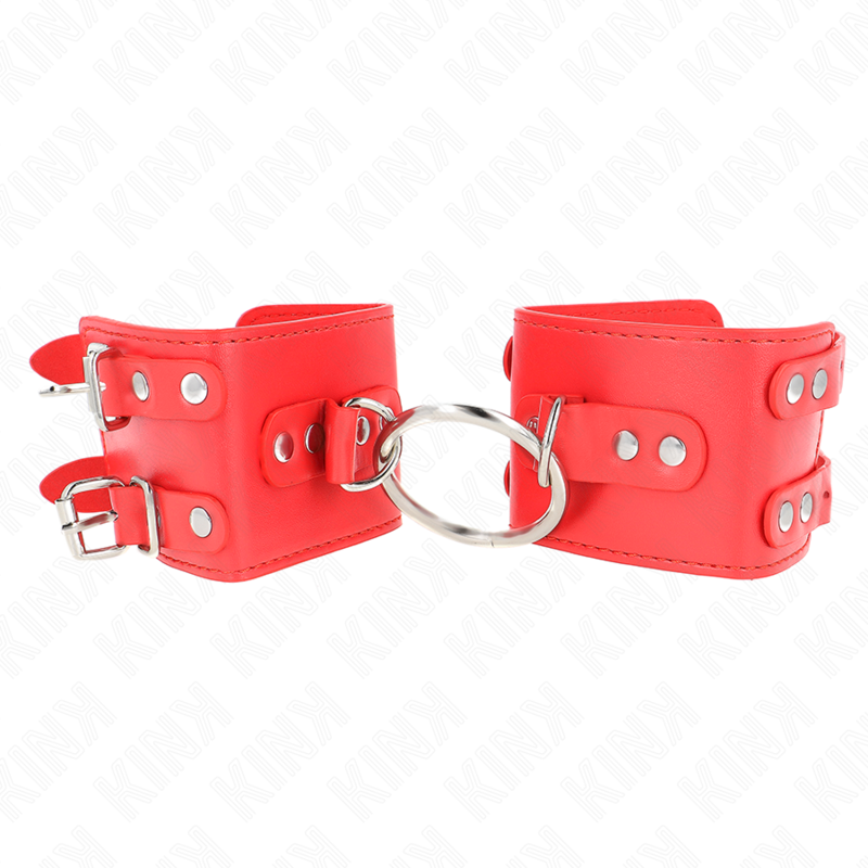 KINK - PULSO FIXO COM ANEL E PREGOS AJUSTÁVEIS VERMELHO 17-22 CM X 6,5 CM - Image 4