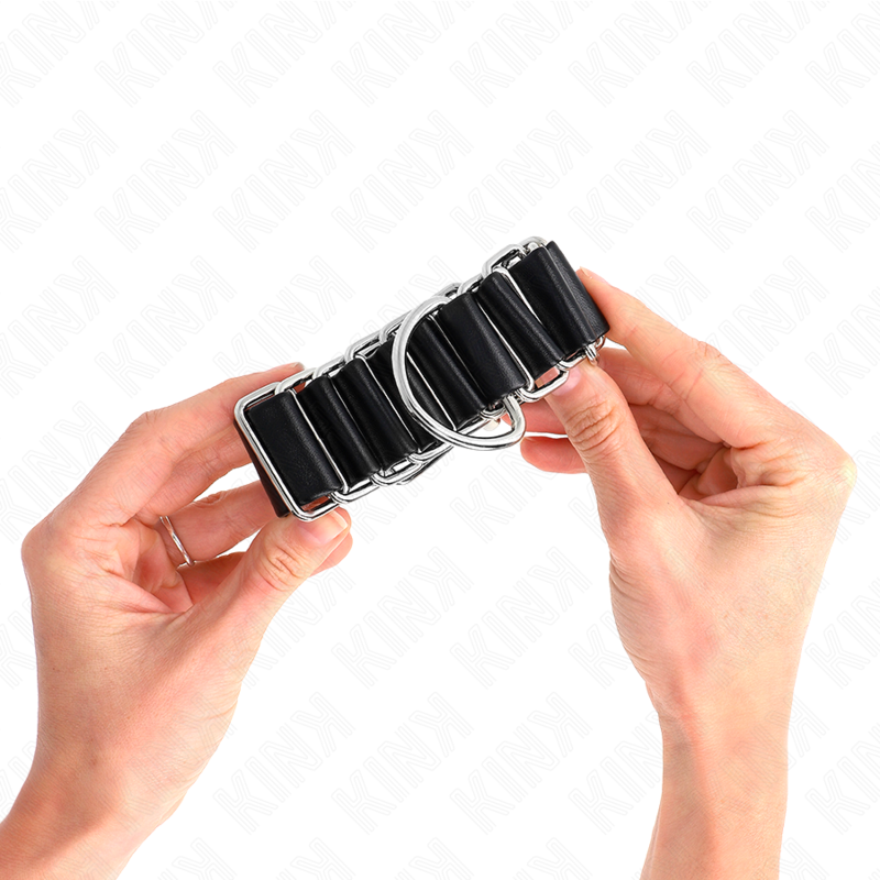 KINK - MUÑEQUERAS FINAS EN FORMA DE BISAGRA NEGRO AJUSTABLE 16-22 CM X 3.5 CM - Imagen 4
