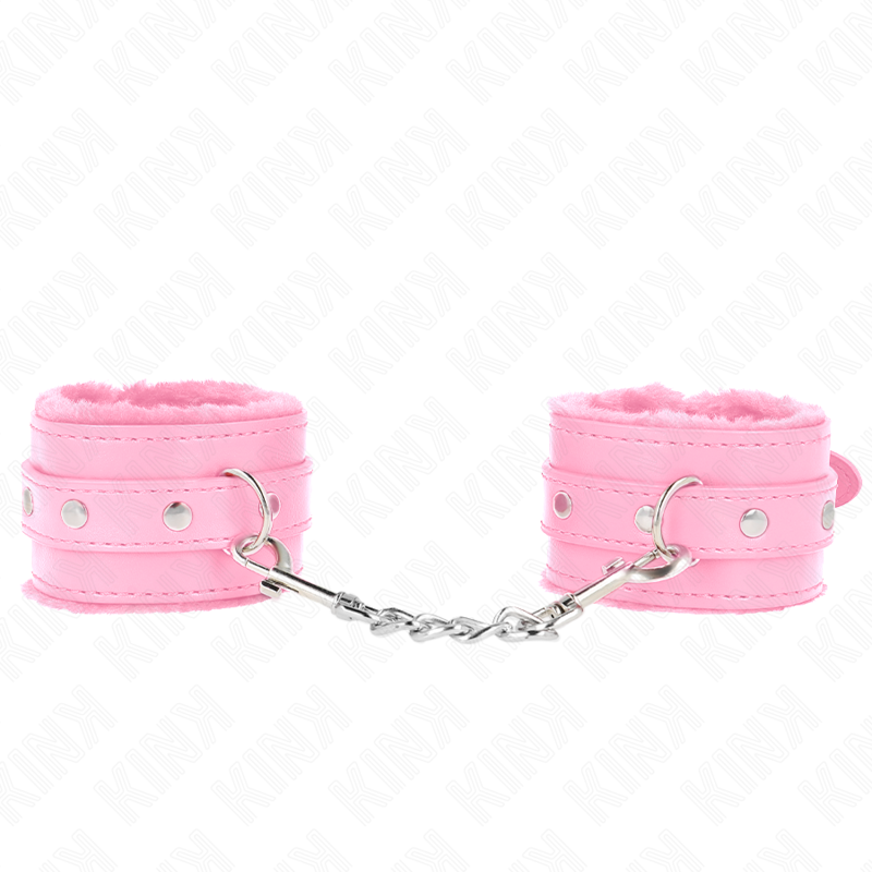 KINK - MUÑEQUERAS FORRADAS PREMIUM ROSA CON CORREA ROSA AJUSTABLE 17-29 CM X 6 CM - Imagen 2