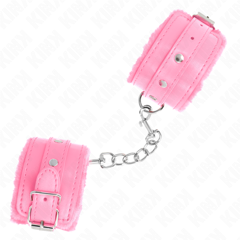 KINK - MUÑEQUERAS FORRADAS PREMIUM ROSA CON CORREA ROSA AJUSTABLE 17-29 CM X 6 CM - Imagen 3