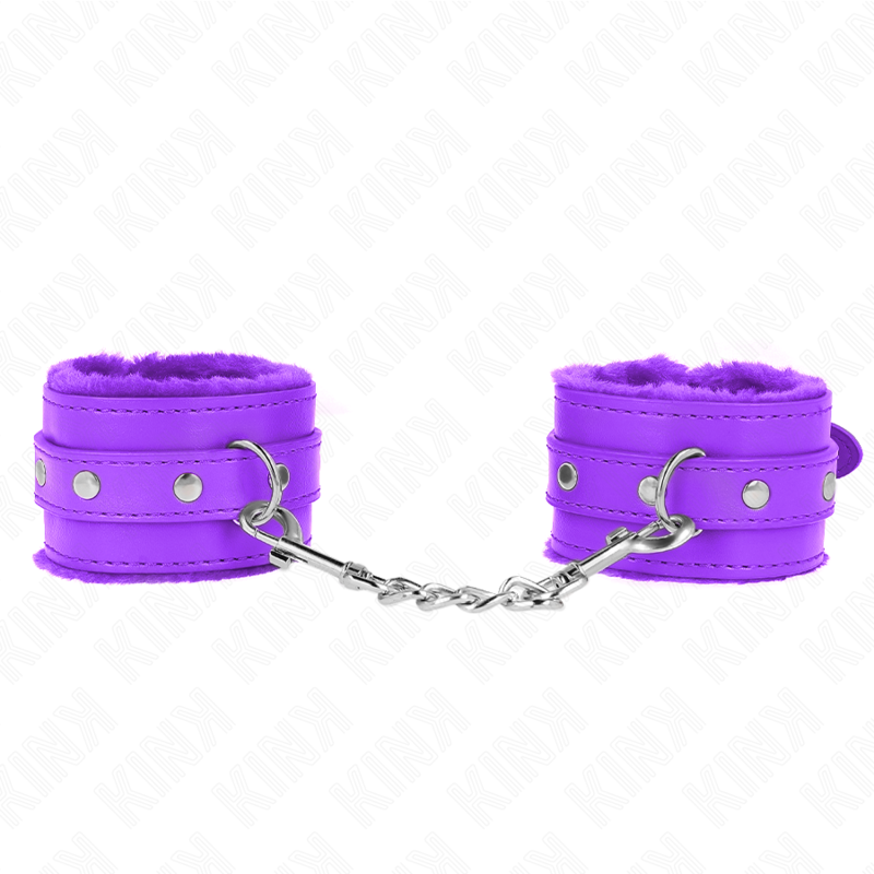 KINK - MUÑEQUERAS FORRADAS PREMIUM VIOLETA CON CORREA VIOLETA AJUSTABLE 17-29 CM X 6 CM - Imagen 2
